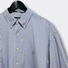 ラルフローレン YARMOUTH ストライプシャツ 90s XL