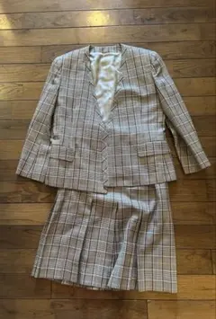 【Burberry】チェックセットアップスーツ