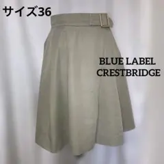 ブルーレーベル・クレストブリッジ　フレアスカート　ひざ丈　コットン　グレー　36のサムネイル