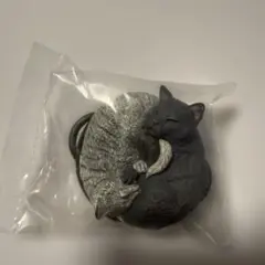 鍋猫　黒猫サバ柄猫　ガチャガチャ