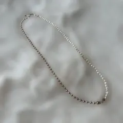 淡水パール&ボールチェーンネックレス