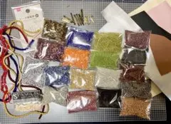 ビーズまとめ売り　ビーズ刺繍セット