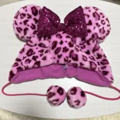 ミニーちゃん　ファンキャップ　豹柄