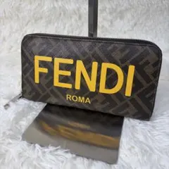 【✨美品✨】フェンディ デカロゴ ズッカ ラウンドファスナー 長財布のサムネイル