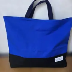 青シリーズ　シンプルお洒落　大きめレッスンバッグ　手提げバッグ　入学入園