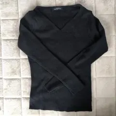 GREEN LABEL RELAXING ブラック Vネックニット