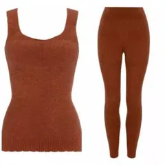 期間限定価格！新品　スロギーニットカップ付きインナー　ボトム　上下セット