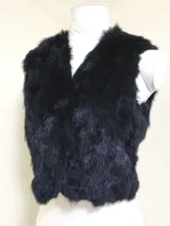K60【値下げ】plaisir femme　ラビット ファー ベスト　M～L