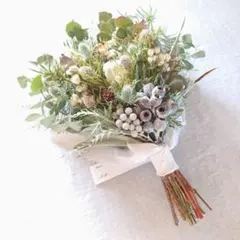 灯台守の植物園 ～碧海に眠る森～ ドライフラワー スワッグ ブーケ