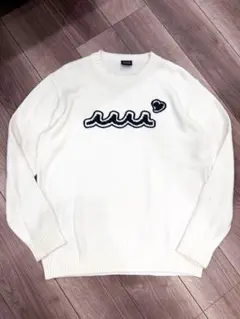 ほぼ未使用✨現行muta MARINE GOLFバイカラーセーター ホワイト薄手 ほぼ未使用✨現行muta MARINE GOLFバイカラーセーター ホワイト薄手