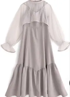 GRL 前後2WayチュールボレロXフレアキャミワンピースセットアップ