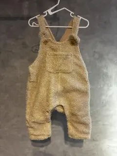 プティマイン もこもこくまサロペット　アイボリー