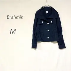 ブラーミン/薄手アウター/ビッグカラー/ショート丈/ネイビー/M/2way/綿混のサムネイル