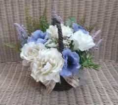 造花フラワー バスケットアレンジメント