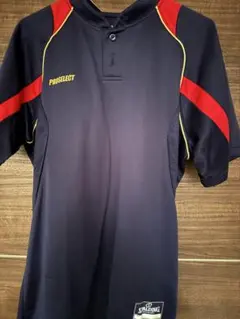SPALDING PROSELECT ポロシャツ Lサイズ ネイビー/レッド