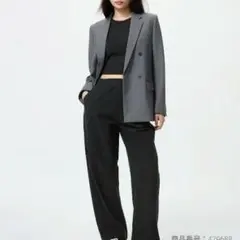 ジャージー カーブパンツ S　ブラック