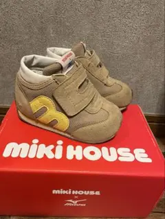 Miki House x Mizuno ベビーシューズ ベージュ
