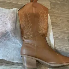 ウエスタンブーツ 24.5cm ブラウン