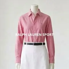 RALPH LAUREN SPORT レディース シャツ 9号 ピンク 刺繍