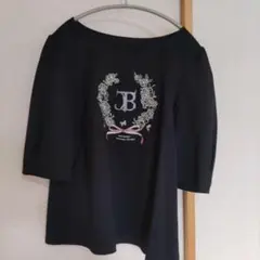 TO BE CHIC 刺繍 半袖カットソー ブラック サイズ42のサムネイル