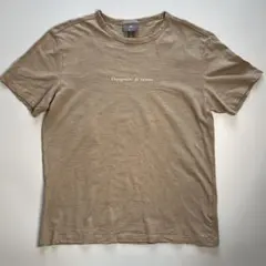 【美品】H&M メンズ ロゴTシャツ Sサイズ ベージュ