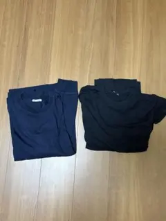 ス*ミ様 GU M ネイビー ブラック 長袖カットソー 2枚セット