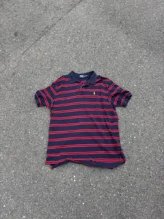 Polo by Ralph Lauren ネイビー・レッドストライプポロシャツ