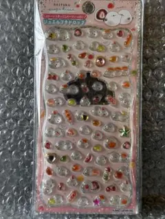 シマエナガ　シール　ジュエルプチドロップ ストーン付　ミニパーツ　カミオジャパン