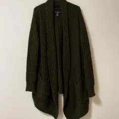 FOREVER21 オリーブグリーン カーディガン Mサイズ 秋冬
