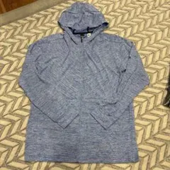 adidas フード付きパーカー 青