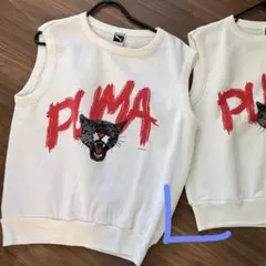 ビンテージ８０年代　プーマPUMA ノンスリーブ スウェットL1着　©️1983