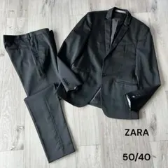 ZARA ザラ セットアップスーツ 1ボタン 黒 50 40 カジュアル