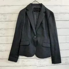 【上質ウール100%】アンタイトル 1ボタン テーラードジャケット グレー 3