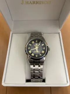 J.HARRISON 腕時計 ブラック ゴールド 箱付き ビジネス