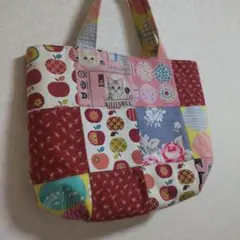 ハンドメイド　パッチワーク　トートバッグ