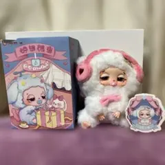 お値下げ　Doudou ぬいぐるみ ホワイト・ピンク 約20cm