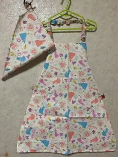 エプロン 三角巾 セット 女の子 プリンセス 100cmまで