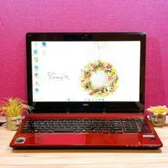タッチパネル☆SSD256&1TB☆i5☆貴重赤♪ブルーレイ&カメラ！Win11