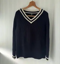 UNIQLO リブ編みVネック チルデンニット セーター L