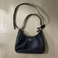 [Orenji_Nekko様専用] COACH ブラックレザー ショルダーバッグ