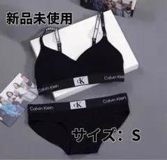 新品Calvin Klein ブラジャーショーツ ブラックS
