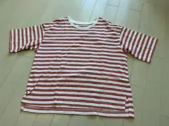 無印良品　MUJI 五分袖Tシャツ　MーL