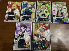 鬼滅の刃　ばかうけシール　ホログラムキャラクターカード6枚セット　柱