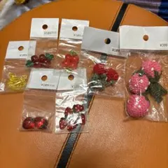 ハンドメイド材料パーツ資材　いちごチェリーセット売り