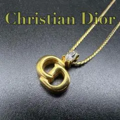 極美品✨　Dior　ネックレス　CD ロゴ　ラインストーン　希少　刻印　1552