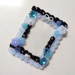 ホイップデコ トレカケース ❥水色❥黒❥リボン(3)