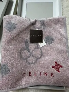 CELINE ピンク 花柄 ハンカチ