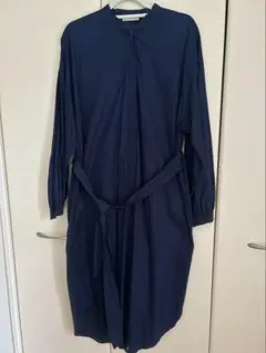 ザラZARA♦︎美品 袖バルーンネイビーワンピース　サイズL