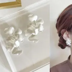 6ブーケ フラワー マットシルバー♡花びら 結婚式 ブライダル