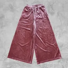 派手 ベロア ワイドパンツ ゆったり シルエット フェアリーグランジ